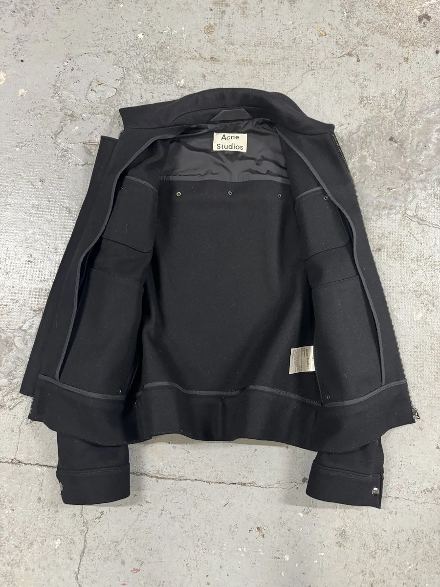 AW2016 Acne studios Black Wool Structural Jacket - Image 5