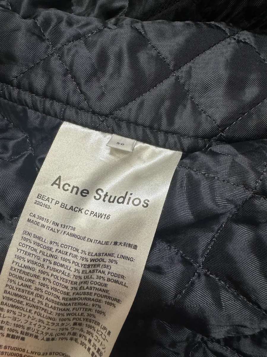 AW2016 Acne Studios Navy Corduroy Sherpa Jacket - Image 11