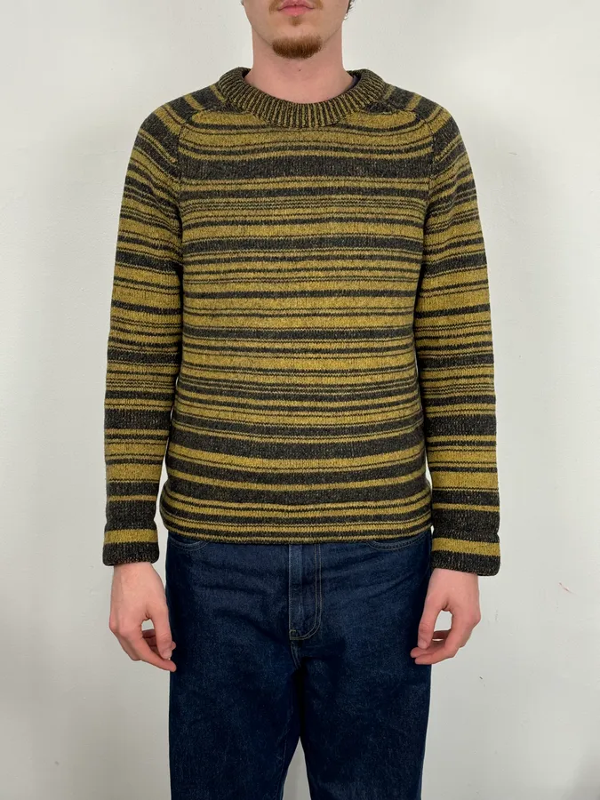 AW2016 Acne Studios Yellow Striped Sweater - Image 2