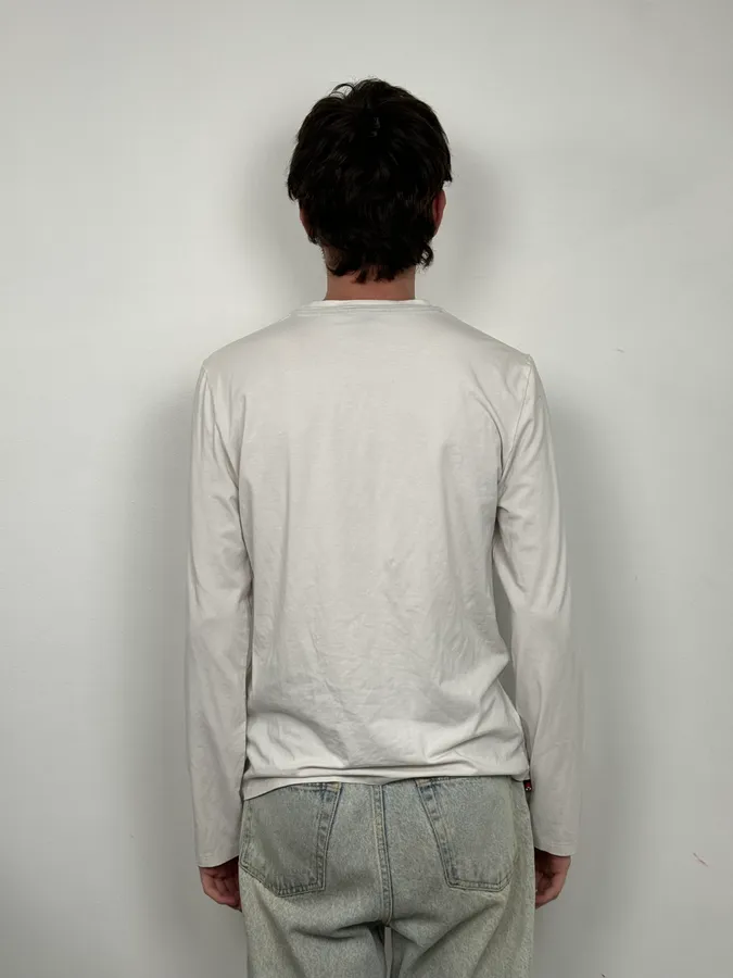 AW2016 Cavalli Metal Skull Print White Longsleeves - Image 3