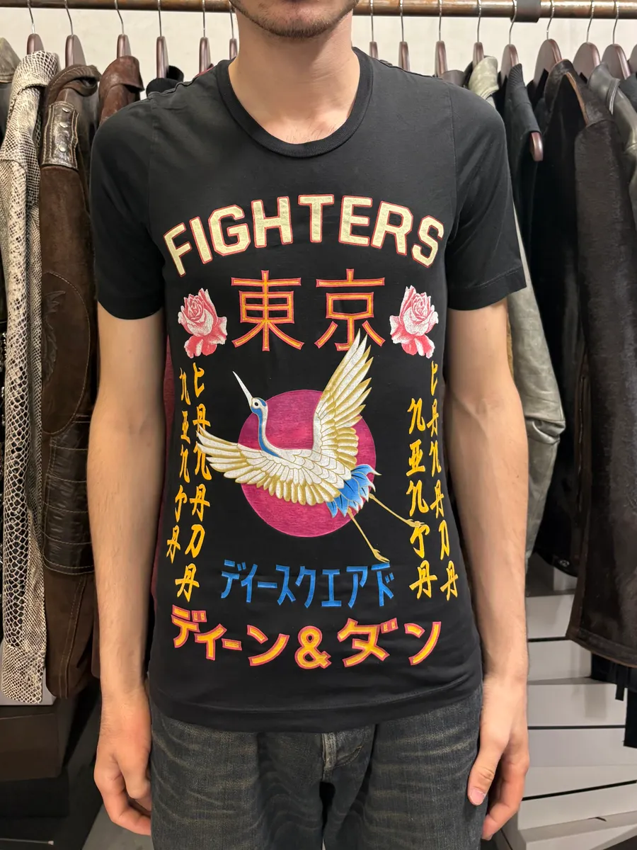 AW2016 DSquared2 Asian Fighters Black T-Shirt - Image 2