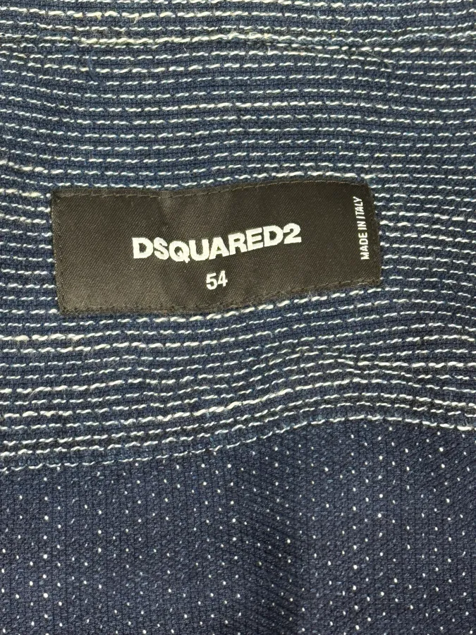 AW2016 Dsquared2 Navy Chinese Officer Shirt - Image 10
