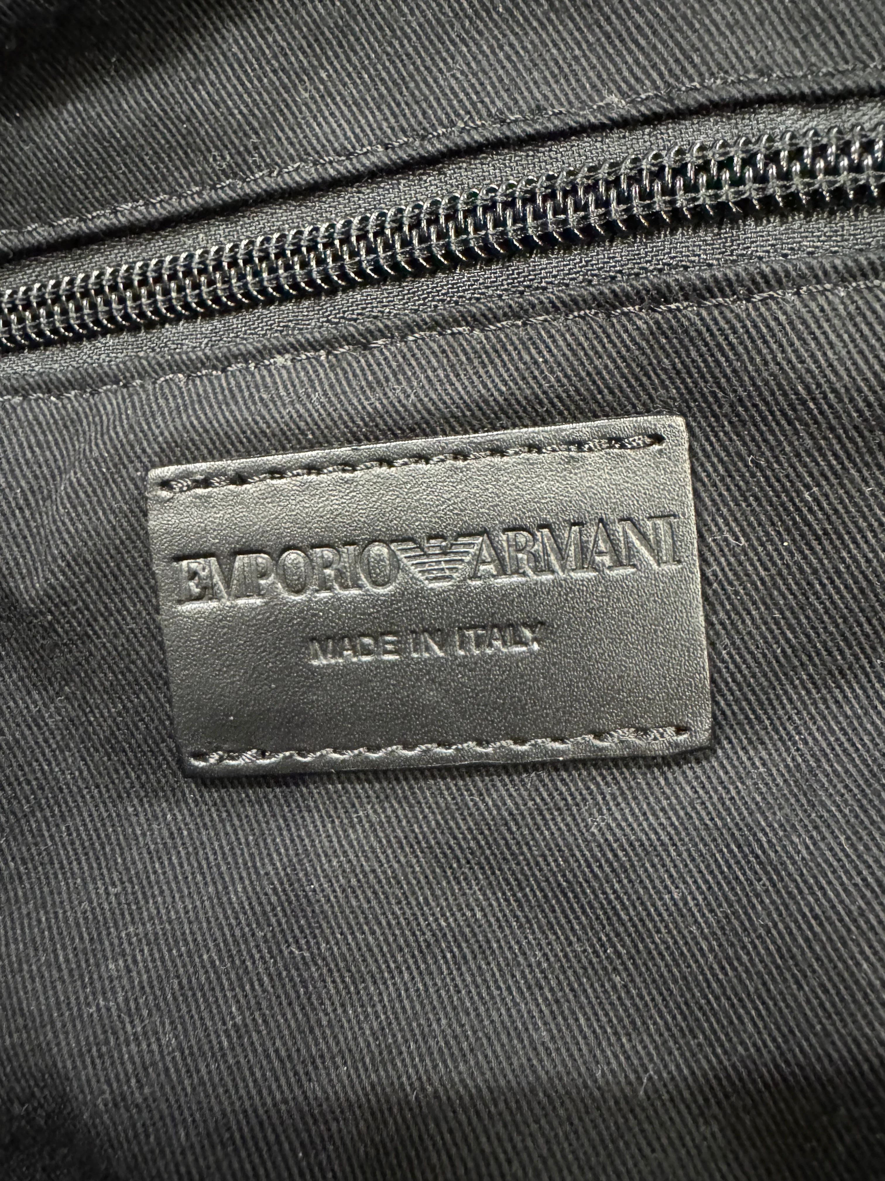 AW2016 Emporio Armani XXL Black Bovine Leather Backpack - Image 10