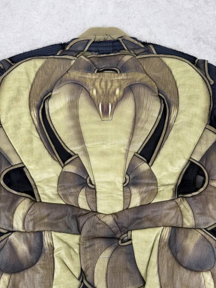 AW2016 Givenchy 1 of 1 Sample Black Green Cobra Cut Out Bomber Jacket - Image 6