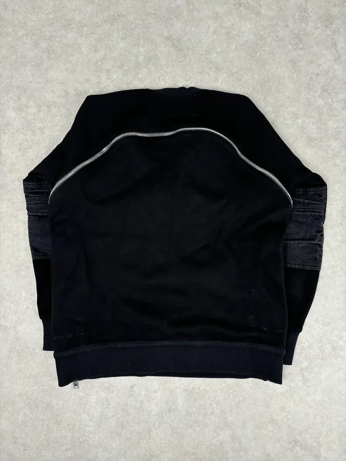 AW2016 Givenchy Black Back-Zip Denim Sweater by Riccardo Tisci - Image 5
