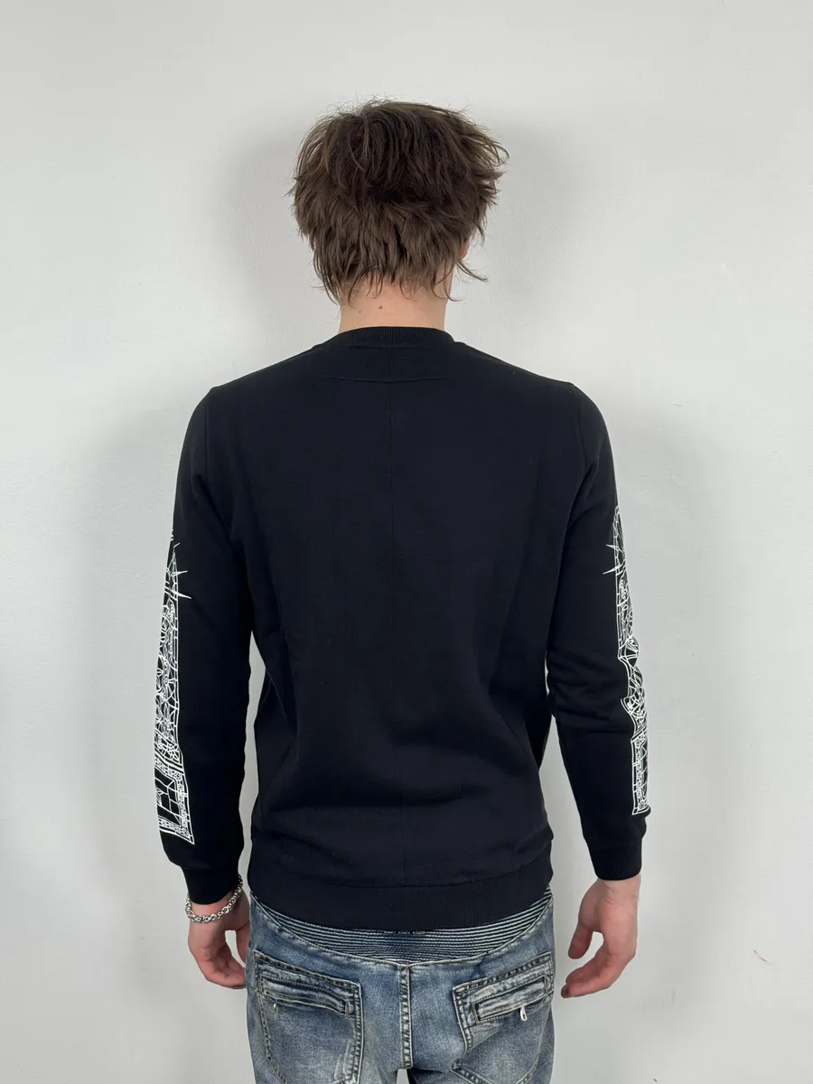 AW2016 Givenchy Black Barbed Wire Jesus Print Sweatshirt - Image 2