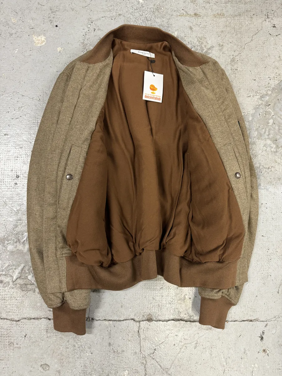 AW2016 Givenchy Podium Camel Asymmetrical Zips Bomber Jacket - Image 9