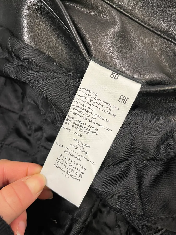 AW2016 Maison Margiela 5-Zip Biker Black Leather Jacket - Image 10