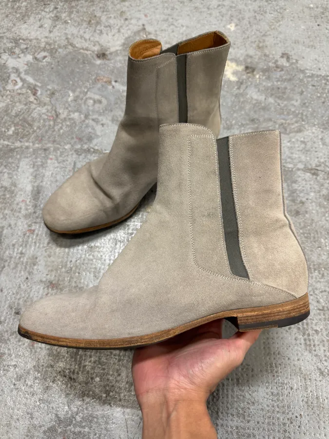 AW2016 Maison Margiela Grey Suede Boots - Image 2