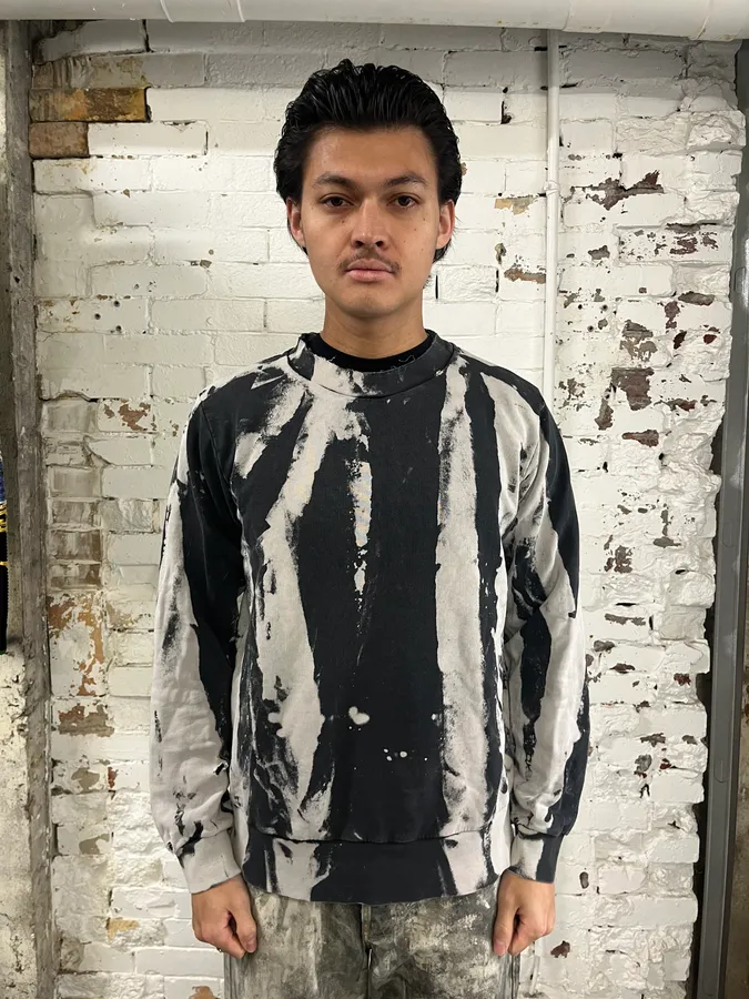 AW2016 Maison Margiela MM6 Grey & White Sweater - Image 2