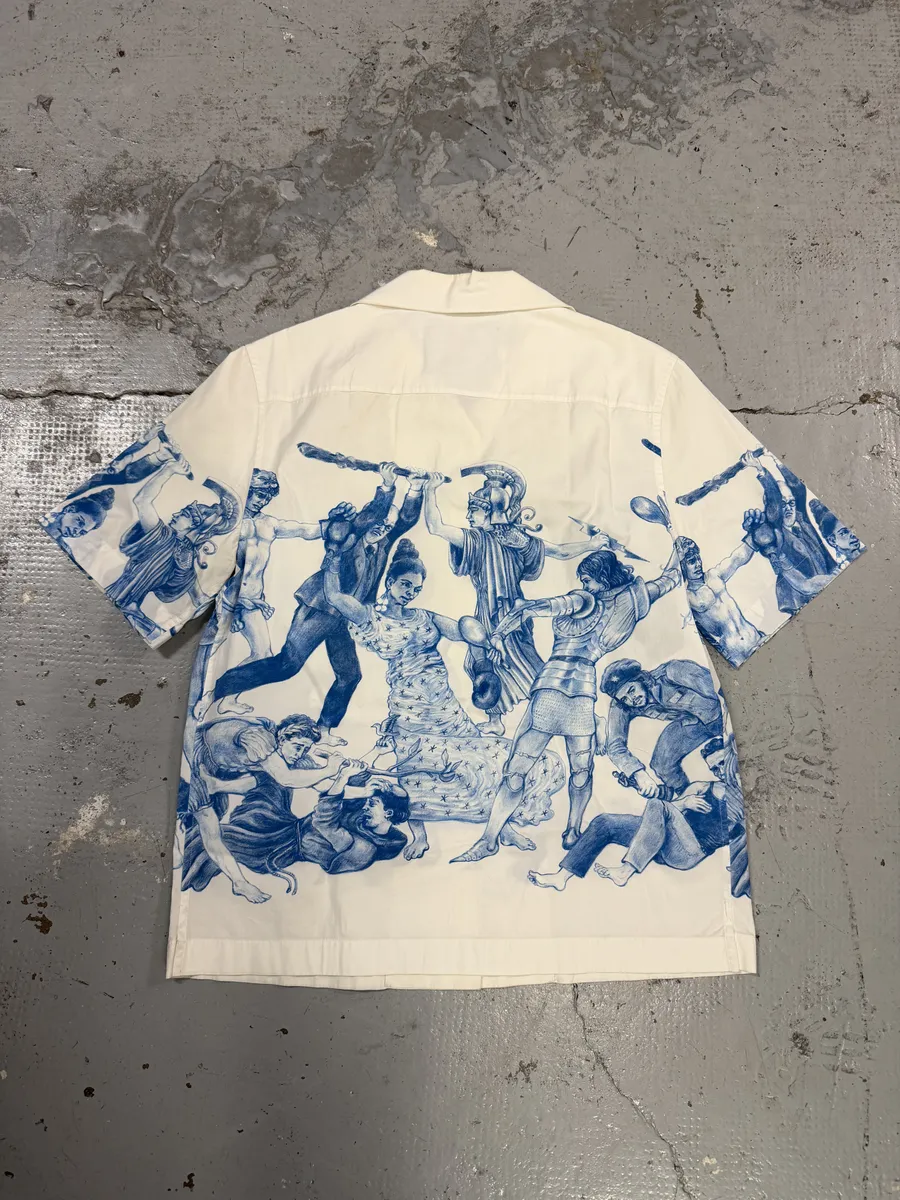 AW2016 Prada Christophe Chemin The Important Ones/Banquet Of Thieves White & Blue Shirt - Image 4