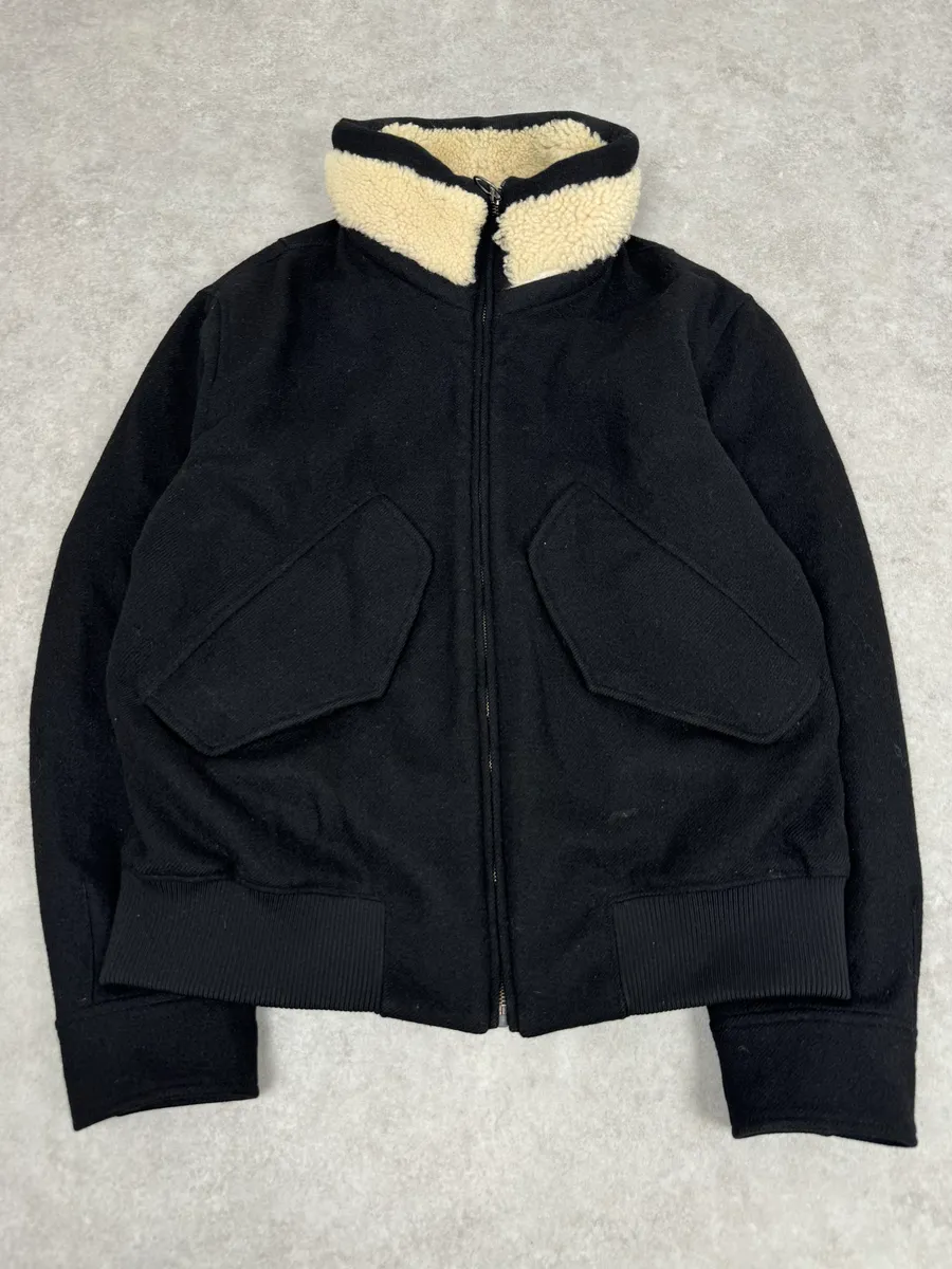 AW2017 Acne Studios Mutt Black Fur Collar Jacket
