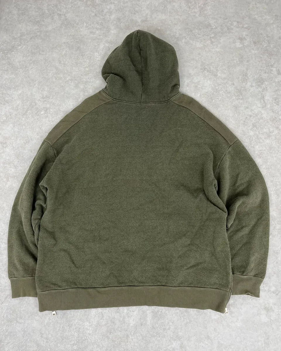 AW2017 Balmain Khaki Green Relaxed Hoodie - Image 6
