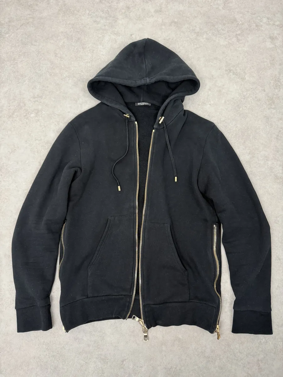 AW2017 Balmain Navy Zip-up Tiger Hoodie - Image 10