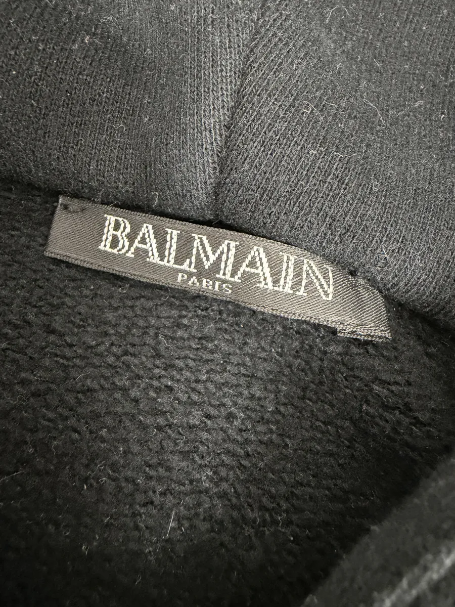 AW2017 Balmain Navy Zip-up Tiger Hoodie - Image 6