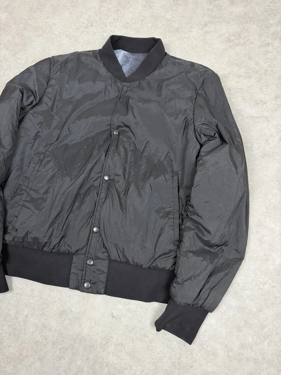 AW2017 Emporio Armani Black & White Abstract Reversible Bomber Jacket - Image 9