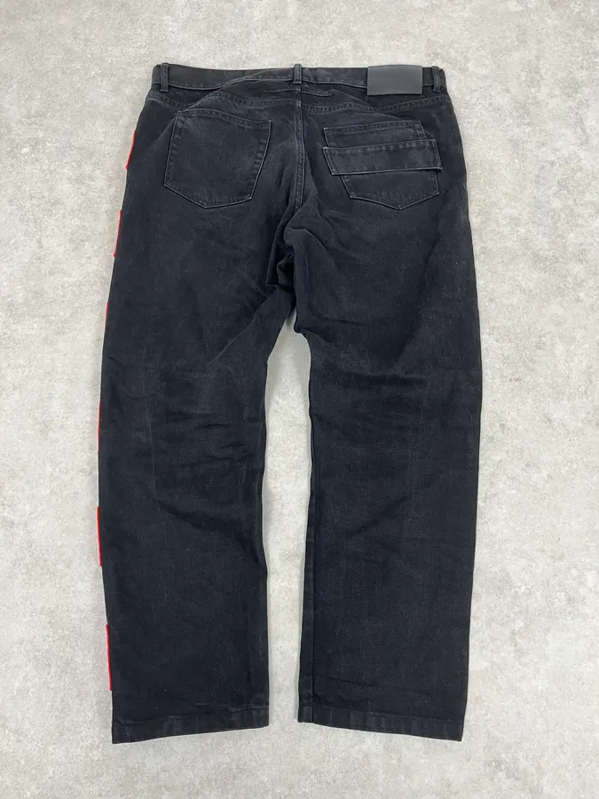 AW2017 Givenchy Black Denim Jeans with Red Patches by Riccardo Tisci - Image 7