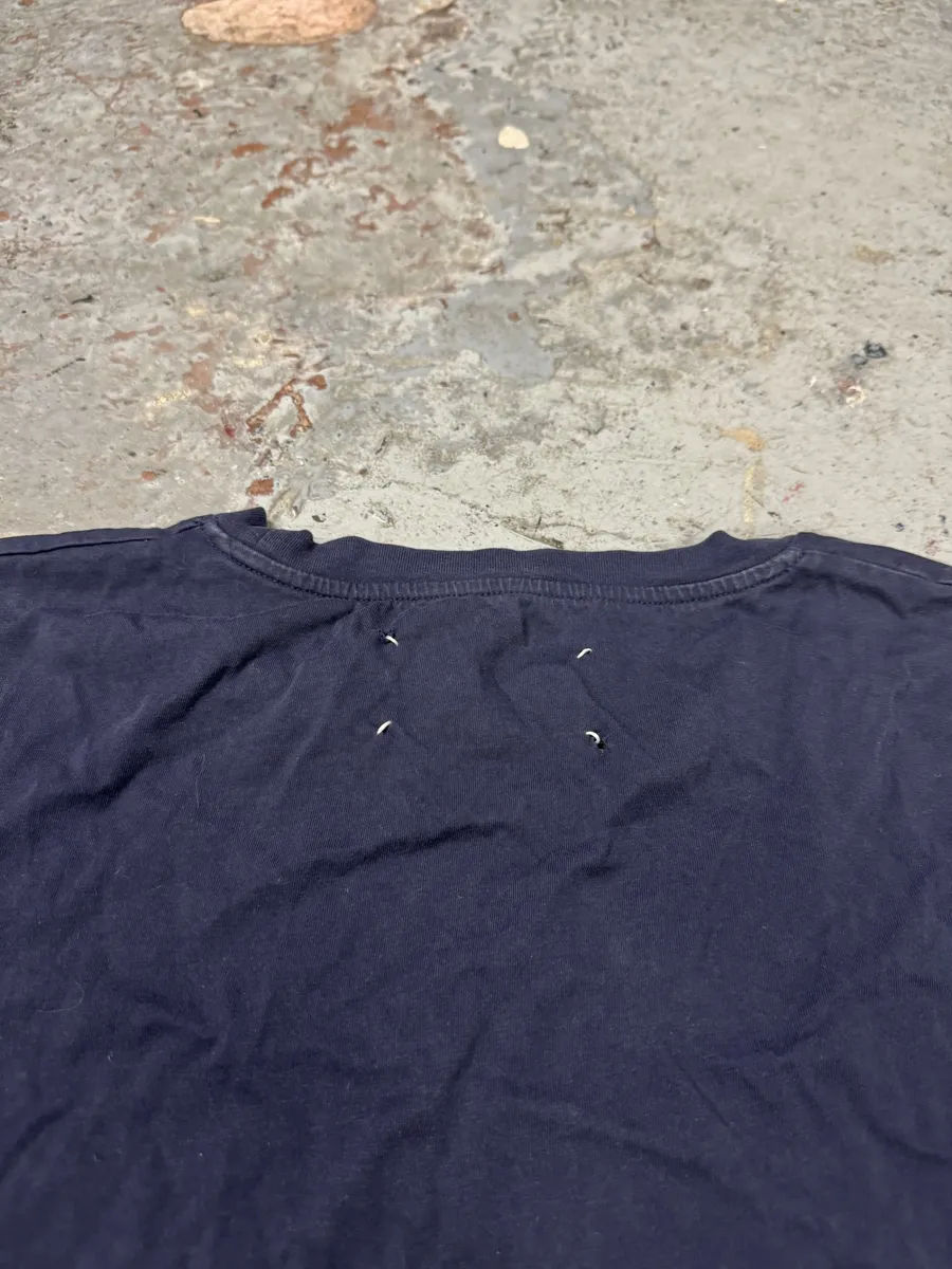 AW2017 Maison Margiela Navy Signature T-Shirt - Image 6