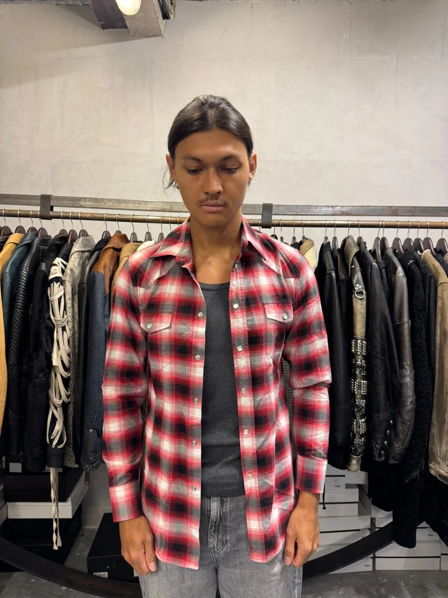 AW2017 Marc Jacobs Red Checkered Western Shirt - Image 3