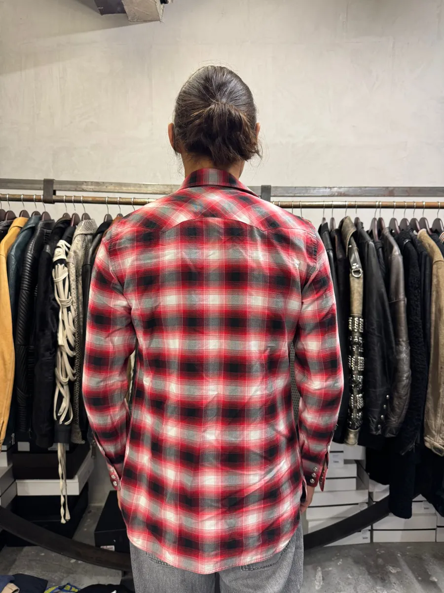 AW2017 Marc Jacobs Red Checkered Western Shirt - Image 4
