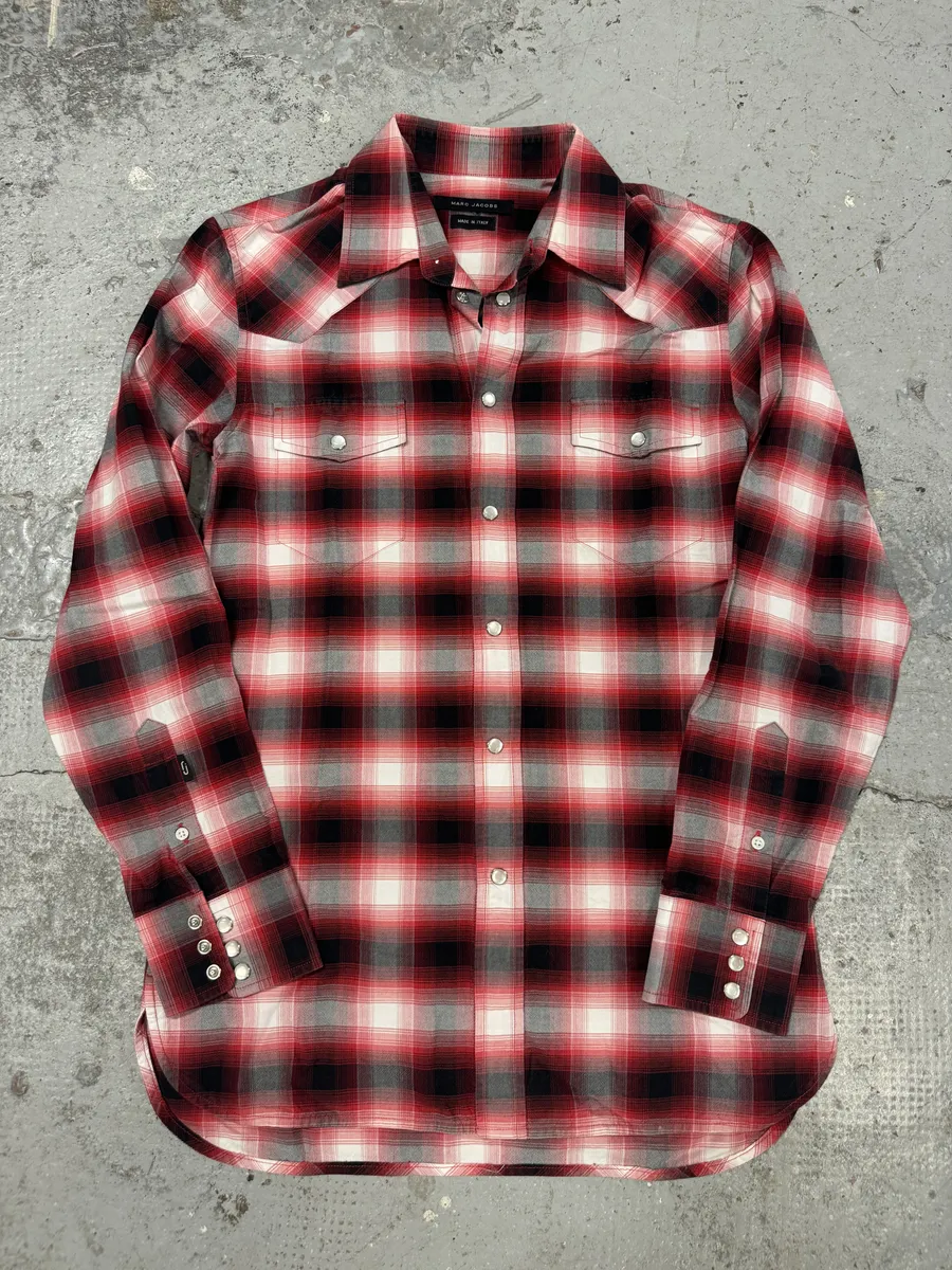 AW2017 Marc Jacobs Red Checkered Western Shirt - Image 6