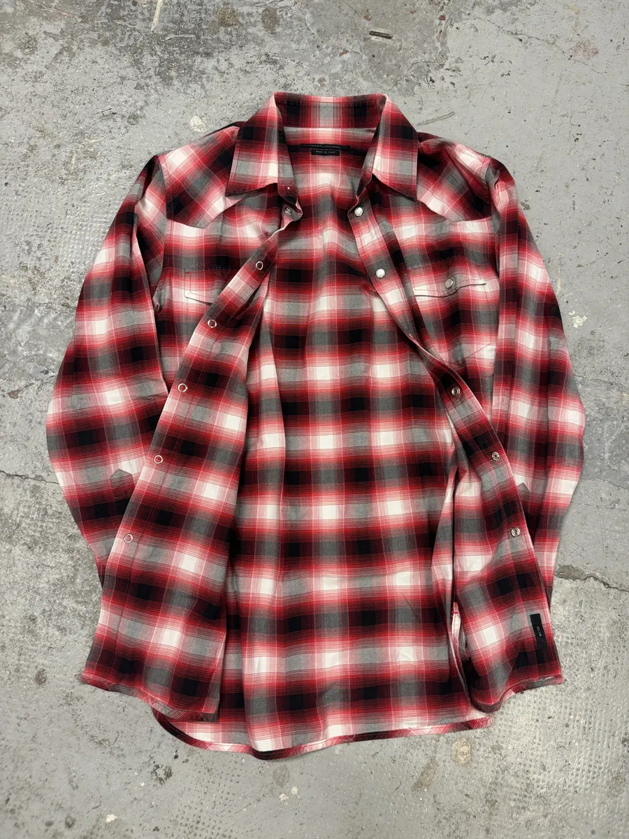 AW2017 Marc Jacobs Red Checkered Western Shirt - Image 8