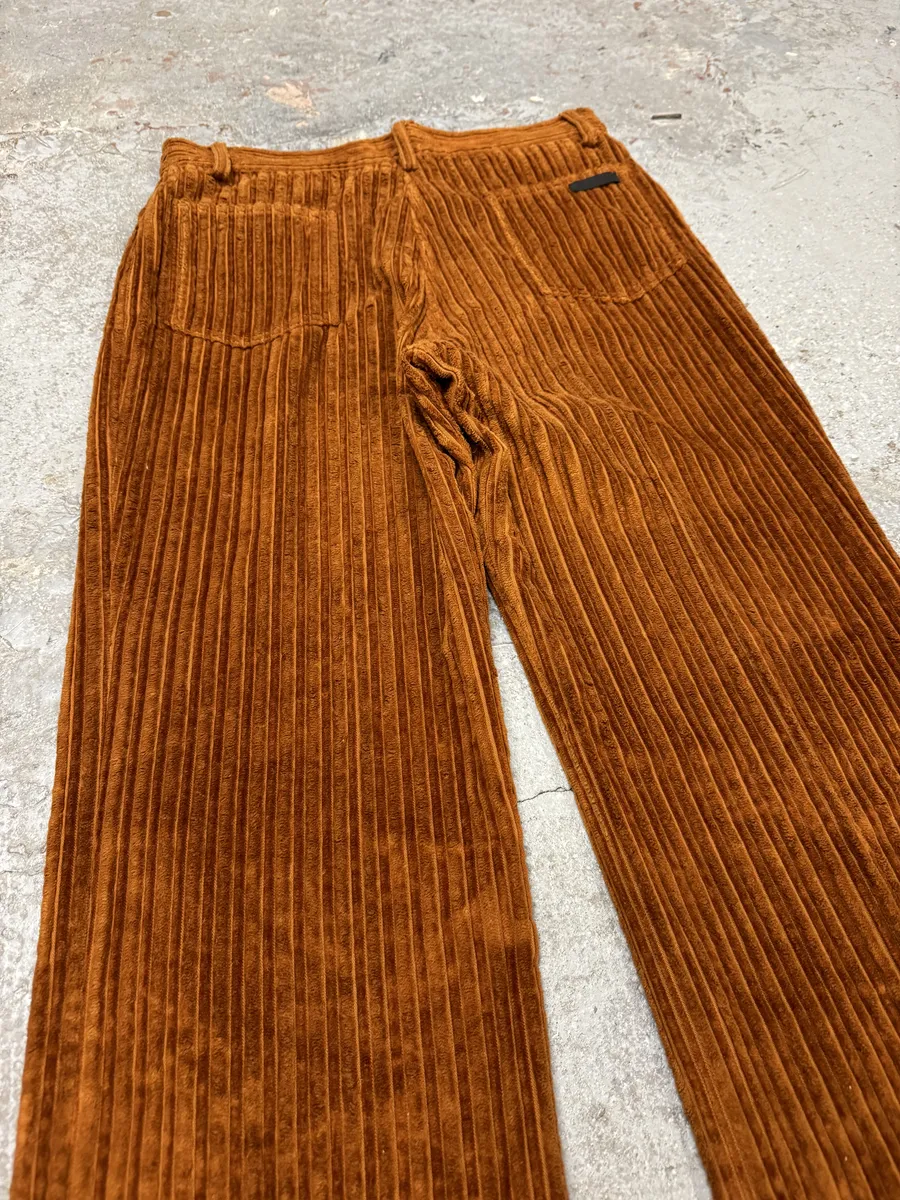 AW2017 Prada Cozy Orange Large Velvet Pants - Image 11