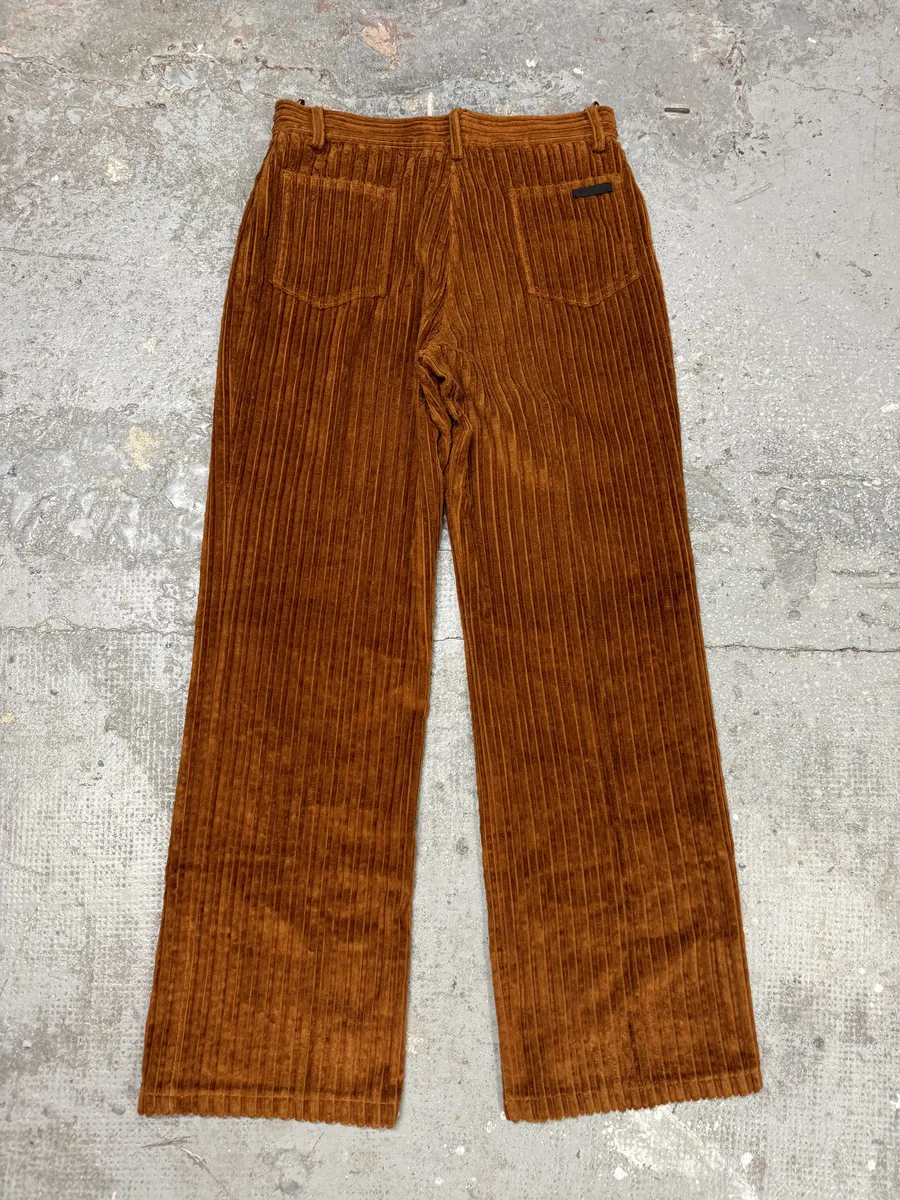 AW2017 Prada Cozy Orange Large Velvet Pants - Image 5