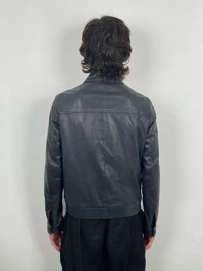 AW2017 Prada Dark Obscure Minimalist Leather Jacket - Image 3