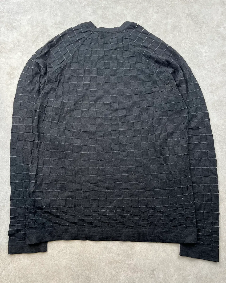 AW2017 Versace Black Checkered Sweater - Image 8