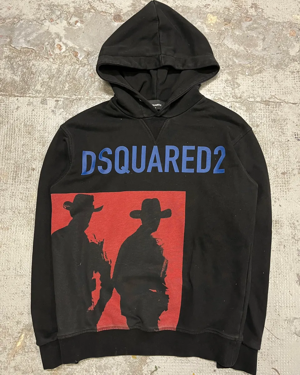 AW2018 Dsquared2 Black Human Shadow Hoodie - Image 4