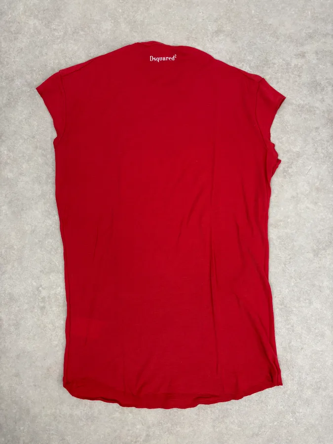 AW2018 Dsquared2 Red Born To Ride T-Shirt - Image 6