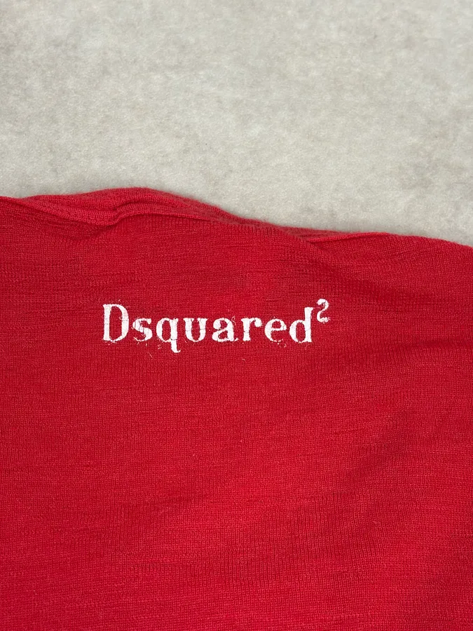 AW2018 Dsquared2 Red Born To Ride T-Shirt - Image 9