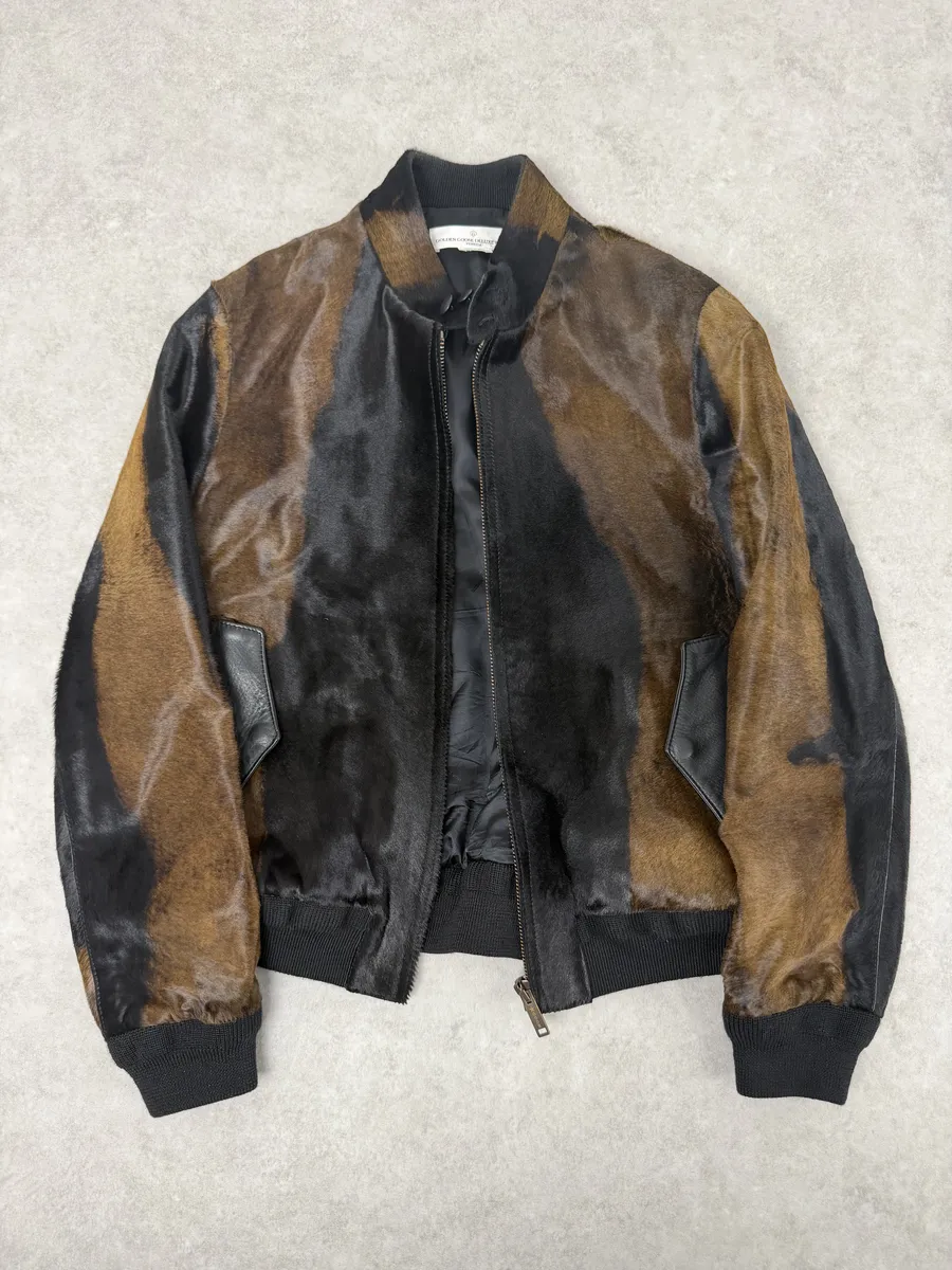 AW2018 Golden Goose Black & Brown Pony Hair Leather Jacket - Image 11