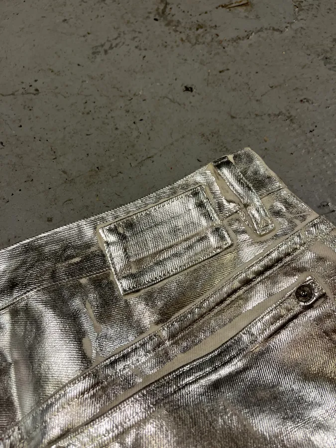 AW2018 Maison Margiela Silver Astro White Jeans - Image 10