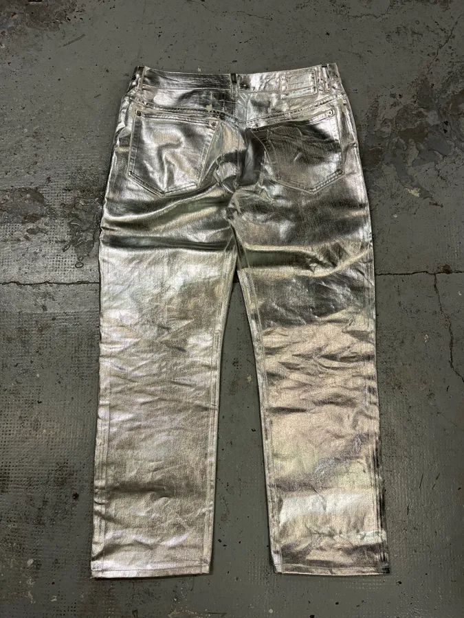 AW2018 Maison Margiela Silver Astro White Jeans - Image 8