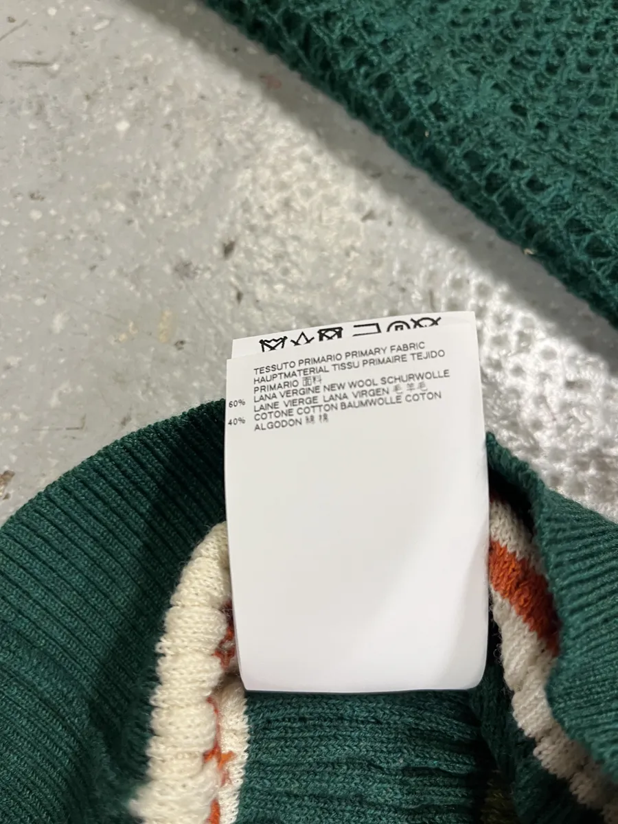 AW2018 Marni Wool Forest Green Stripped Sweater - Image 7