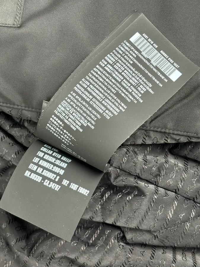 AW2018 Prada Black Puffer Shearling Leather Jacket - Image 13