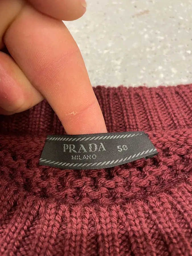 AW2018 Prada Bordeaux Wool Sweater - Image 8