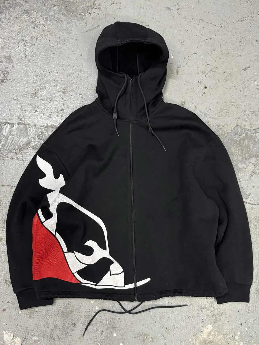 AW2018 Prada Graphic Logo Black Sweatshirt