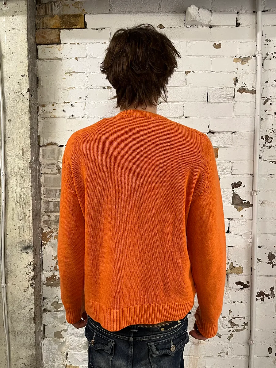 AW2018 Prada Orange Wool Minimalist Sweater - Image 2