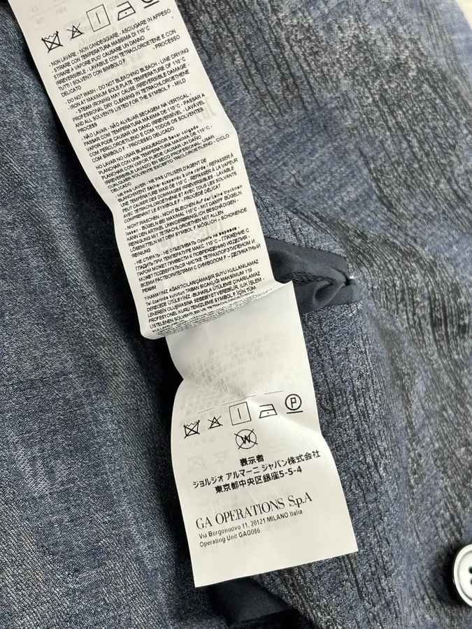 AW2019 Emporio Armani Double-Breasted Metallic Textured Blazer Jacket - Image 12