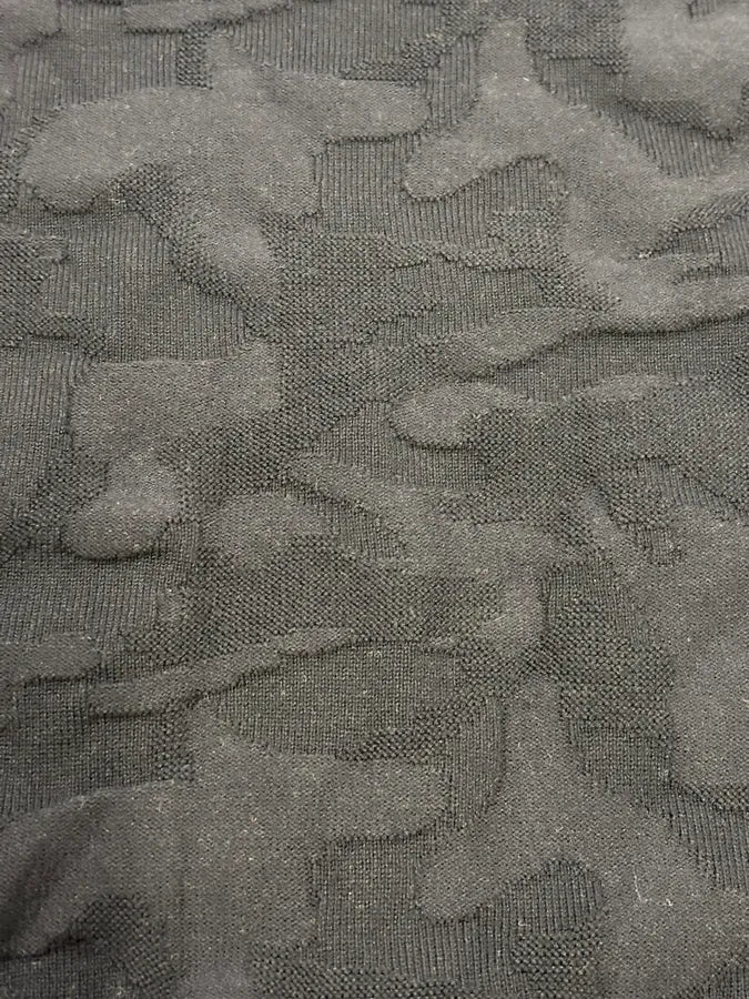AW2019 Emporio Armani Navy Camo Textured Sweater - Image 8