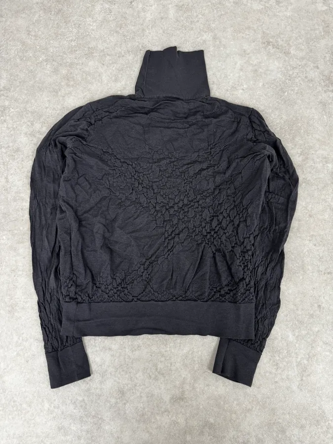 AW2019 Giorgio Armani Grey Crumbled Wool Turtleneck - Image 4