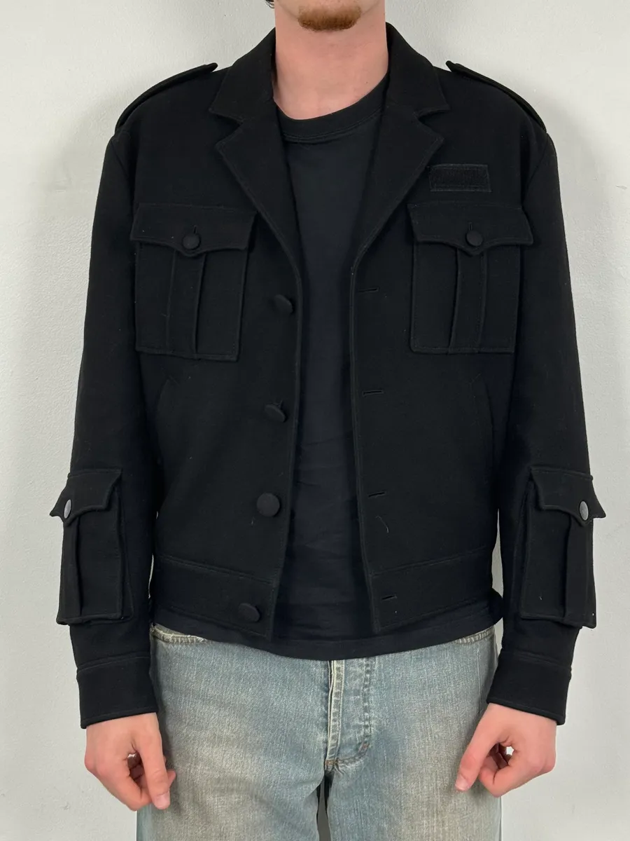 AW2019 Prada Black Wool Multi-Pocket Blazer Jacket - Image 3