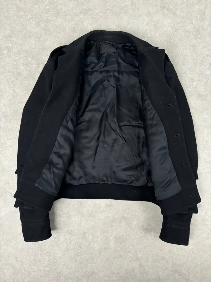 AW2019 Prada Black Wool Multi-Pocket Blazer Jacket - Image 8