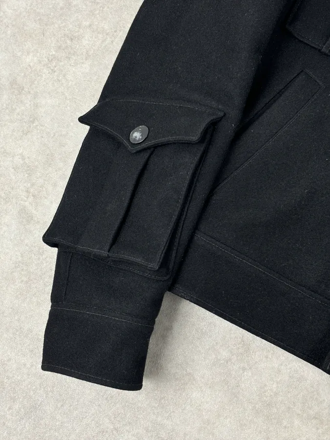 AW2019 Prada Black Wool Multi-Pocket Blazer Jacket - Image 9