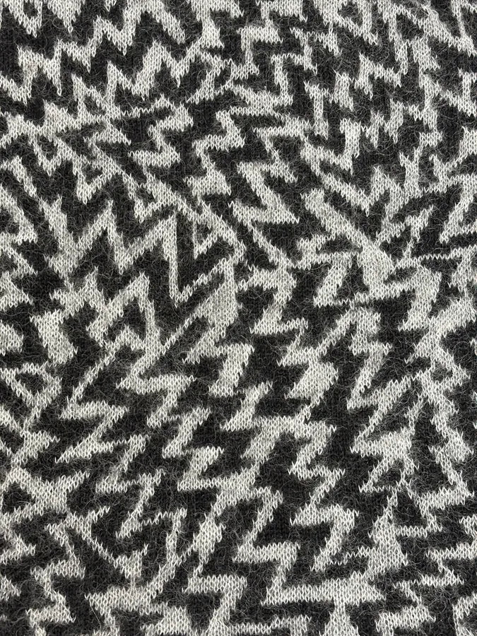 AW2019 Saint Laurent Black & Grey Wool Contemporary Sweater - Image 8