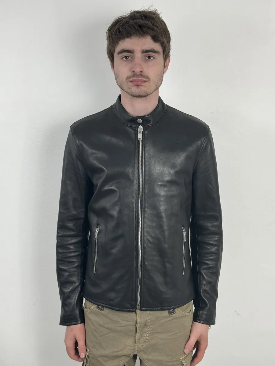 AW2019 Saint Laurent Black Premium Multi Zip Biker Leather Jacket - Image 3