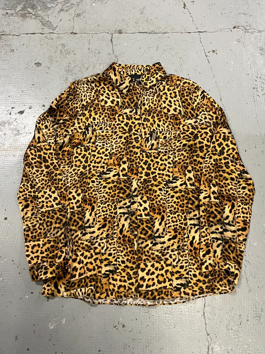 AW2020 Cavalli Leopard Print Silk Savage Shirt - Image 4